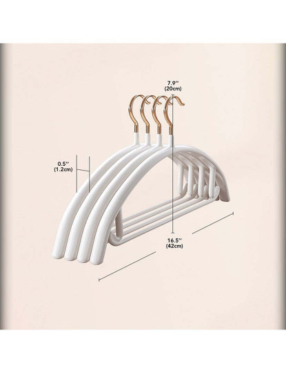 imagem de Conjunto de 5 cabides antiderrapantes para roupas de adulto3