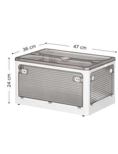 imagem de Caixa de armazenamento dobrável multifuncional cinza 40l2