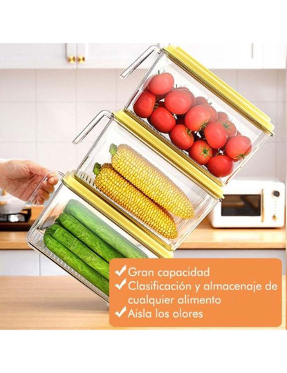 imagem de Recipiente de armazenamento de alimentos amarelo de 6,3l com alça e tampa3