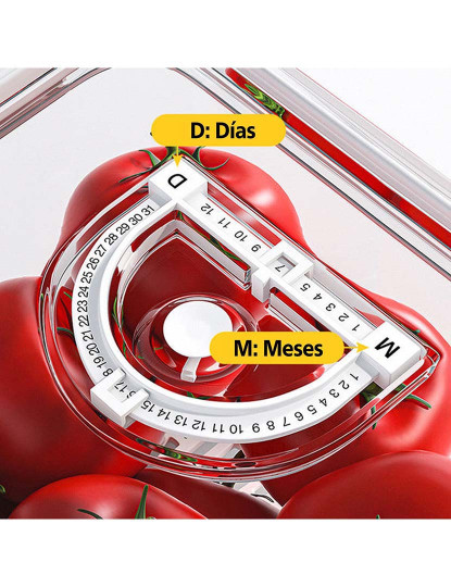 imagem de Recipiente de armazenamento transparente de 2,5 litros com identificador de data6