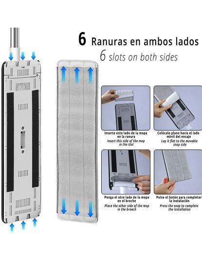 imagem de Conjunto de esfregão plano de microfibra e balde de torção Joybos3