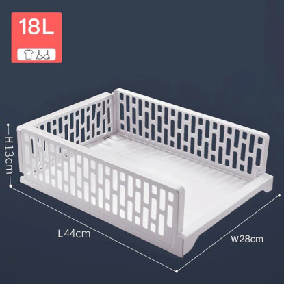 imagem de Cesto organizador de armário dobrável e empilhável 44x28x13 cm2