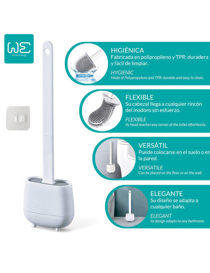 imagem de Piaçaba e porta-escova, piaçaba e porta-escova, silicone e borracha termoplástica, branco3