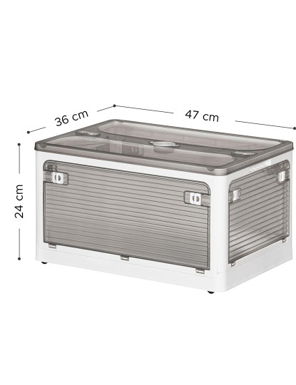 imagem de Conjunto de 3 caixas de arrumação dobráveis ??brancas 40l2