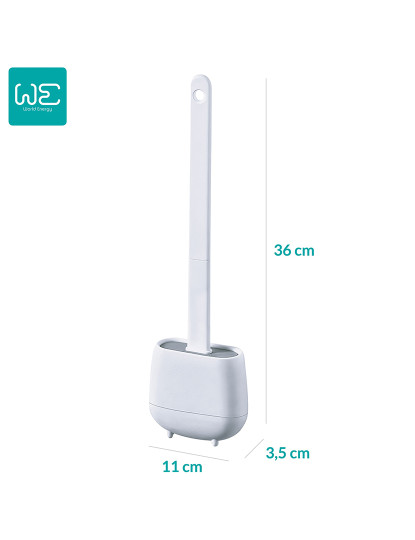 imagem de Piaçaba e porta-escova, piaçaba e porta-escova, silicone e borracha termoplástica, branco2