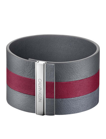 imagem de Pulseira B-Let Rebel Sst Po Grey/Red Lea 1