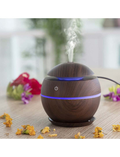 imagem de Mini-Humidificador Difusor de Aromas Dark Walnut InnovaGoods1