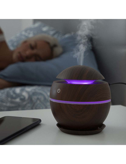 imagem de Mini-Humidificador Difusor de Aromas Dark Walnut InnovaGoods5