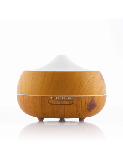 imagem de Humidificador Difusor de Aromas com LED Multicores Wooden-Effect InnovaGoods3