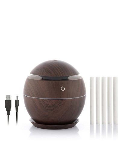 imagem de Mini-Humidificador Difusor de Aromas Dark Walnut InnovaGoods3