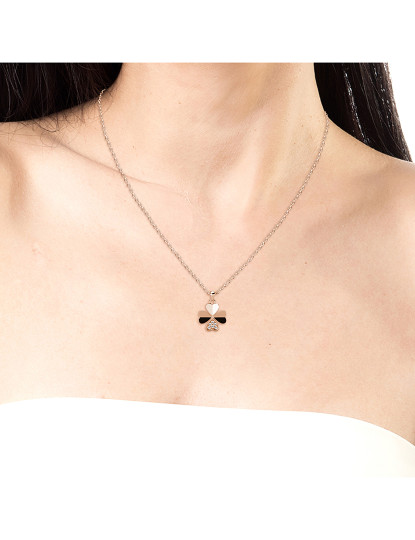 imagem de Pendente Clover Petal Paris Dourado Rosa5