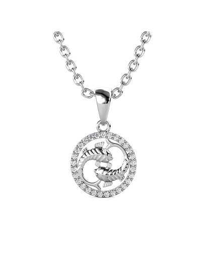 imagem de Pendente do Zodíaco Pisces Cristal1