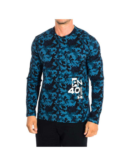 imagem de Longsleeve Homem Azul e Multicor1