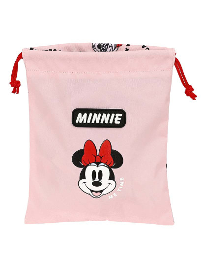 imagem de saco de lanche Minnie Mouse Me time Rosa1