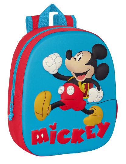 imagem de Mochila escolar Mickey Mouse Clubhouse 3D 27 x 33 x 10 cm vermelho azul1