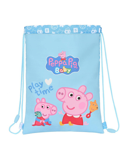 imagem de Mochila com Cordas Peppa Pig Bebê (26 x 34 x 1 cm)1