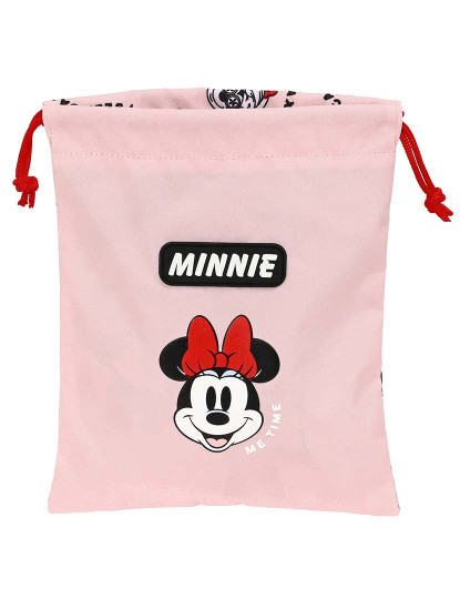 imagem de saco de lanche Minnie Mouse Me time Rosa2