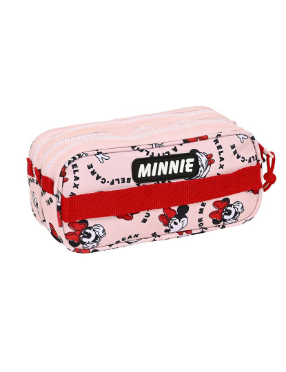 imagem de Bolsa Tripla Minnie Mouse Me time Rosa (21,5 x 10 x 8 cm)5