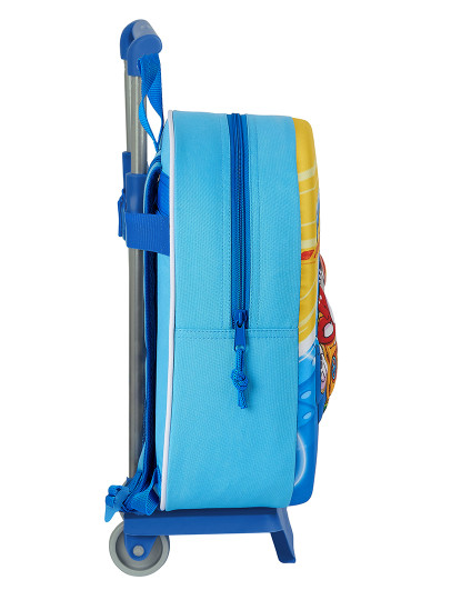 imagem de Mochila escolar com rodas SuperThings Azul Claro Modelo 3D2