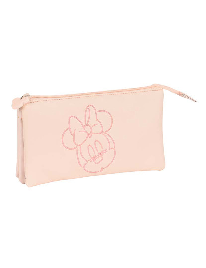 imagem de Bolsa Tripla Minnie Mouse Rosa Bebé (22 x 12 x 3 cm)2