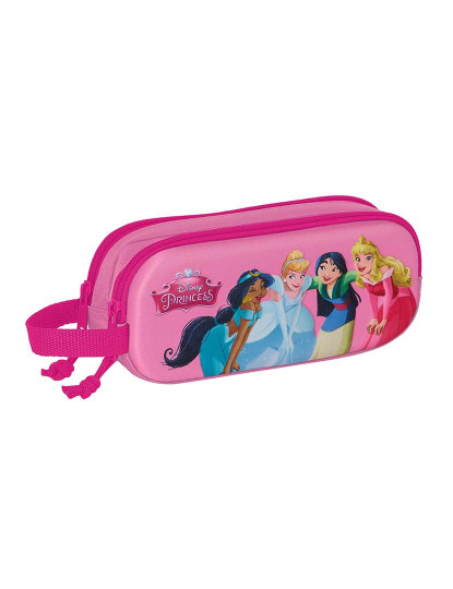 imagem de Carry-all duplo Disney Princess rosa 21 x 8 x 6 cm Modelo 3D1