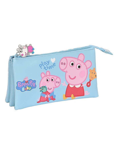 imagem de Estojo Escolar Peppa Pig Bebé Azul Claro (22 x 12 x 3 cm)1