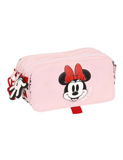 imagem de Bolsa Tripla Minnie Mouse Me time Rosa (21,5 x 10 x 8 cm)1