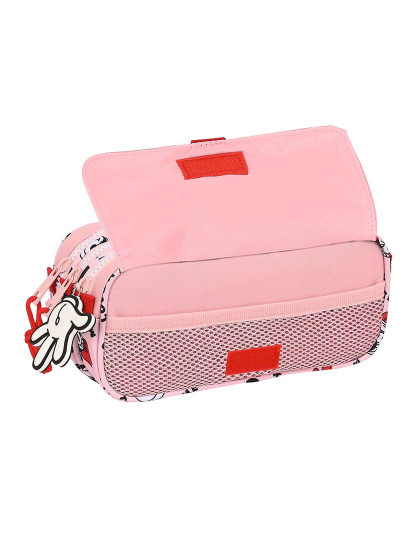 imagem de Bolsa Tripla Minnie Mouse Me time Rosa (21,5 x 10 x 8 cm)4