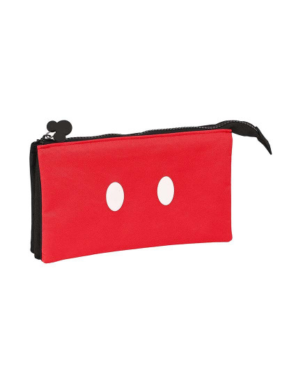 imagem de Mala de transporte tripla Mickey Mouse Clubhouse Mickey mood Vermelho Preto (22 x 12 x 3 cm)1