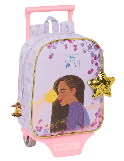 imagem de Mochila escolar com rodas Wish Lilás 22 x 27 x 10 cm1