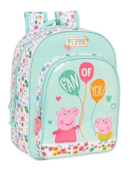 imagem de Mochila Escolar Peppa Pig Canto aconchegante Azul Claro (26 x 34 x 11 cm)1