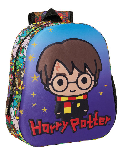 imagem de Mochila Escolar Harry Potter Azul Multicor 27 x 33 x 10 cm1