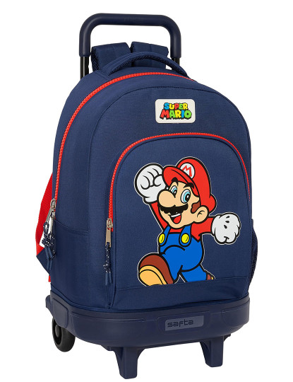 imagem de Mochila escolar com rodas Super Mario World Azul marinho 33 x 45 x 22 cm1