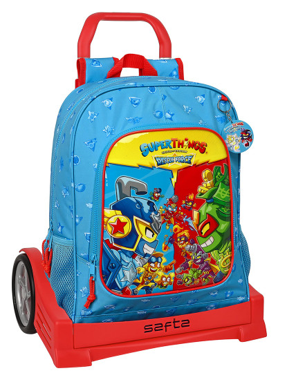 imagem de Mochila escolar com rodas SuperThings Rescue force 32 x 42 x 14 cm Azul1