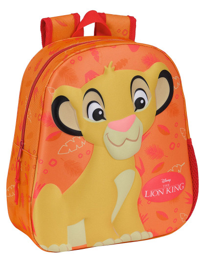 imagem de Bolsa infantil O Rei Leão Laranja 27 x 33 x 10 cm Modelo 3D1