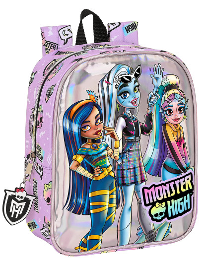 imagem de Mochila escolar Monster High Best boos Lilás 22 x 27 x 10 cm1