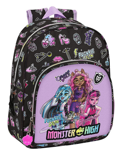 imagem de Mochila escolar Monster High Creep preta 28 x 34 x 10 cm1