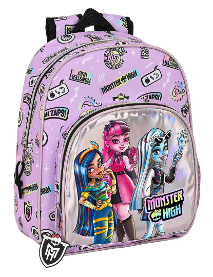 imagem de Mochila escolar Monster High Best boos Lilás 28 x 34 x 10 cm1