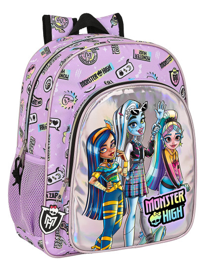 imagem de Mochila escolar Monster High Best boos Lilás 32 x 38 x 12 cm1