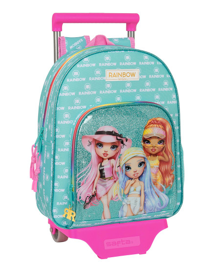 imagem de Mochila escolar com rodas Rainbow High Paradise turquesa 28 x 34 x 10 cm1