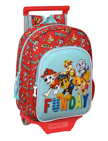 imagem de Mochila escolar com rodas The Paw Patrol Funday Azul Vermelho 26 x 34 x 11 cm1