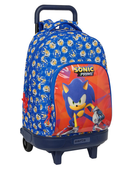 imagem de Mochila escolar com rodas Sonic Prime Azul 33 x 45 x 22 cm1