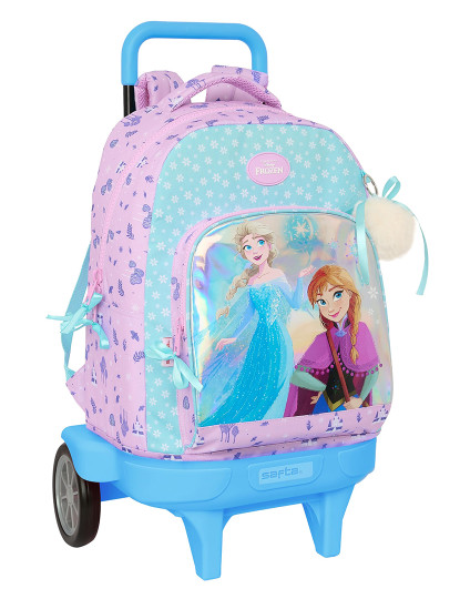 imagem de Mochila escolar com rodas Frozen Cool days Violeta Azul celeste 33 x 45 x 22 cm1