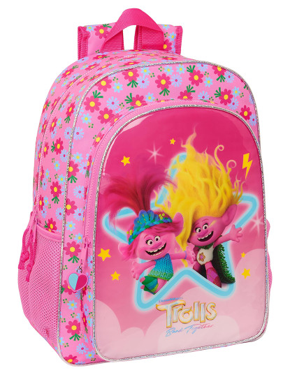 imagem de Mochila escolar Trolls rosa 33 x 42 x 14 cm1