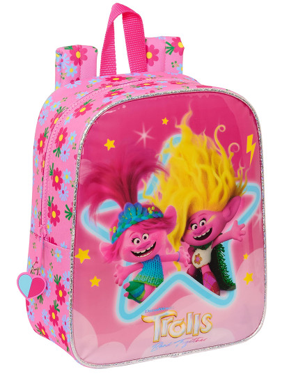 imagem de Bolsa infantil Trolls Rosa 22 x 27 x 10 cm1