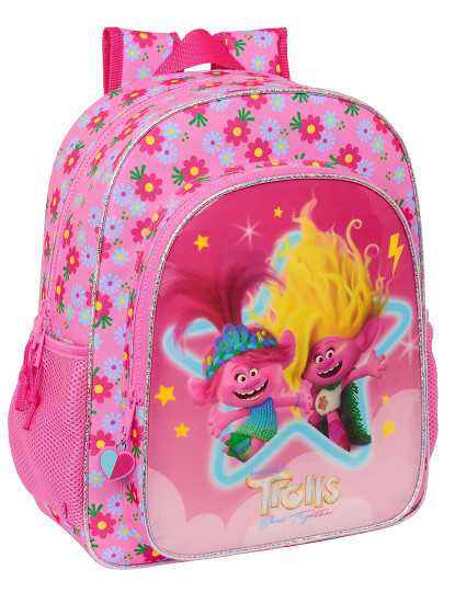 imagem de Mochila escolar Trolls rosa 32 x 38 x 12 cm1