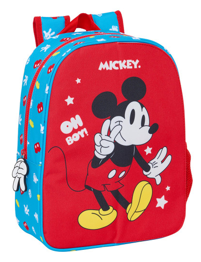 imagem de Mochila Escolar Mickey Mouse Clubhouse Fantastic Azul Vermelho 26 x 34 x 11 cm1