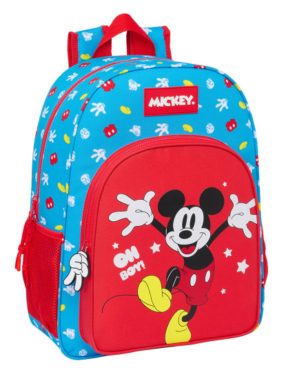 imagem de Mochila Escolar Mickey Mouse Clubhouse Fantastic Azul Vermelho 33 x 42 x 14 cm1