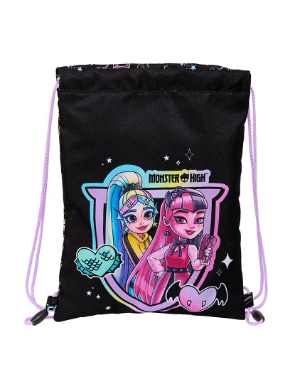 imagem de Mochila com Cordas Monster High Preto 26 x 34 x 1 cm1