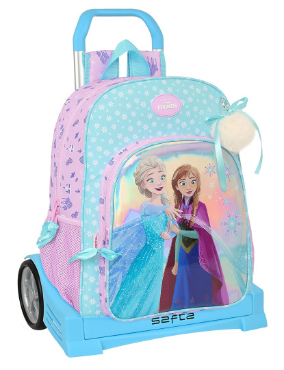 imagem de Mochila escolar com rodas Frozen Cool days Violeta Azul celeste 33 x 42 x 14 cm1